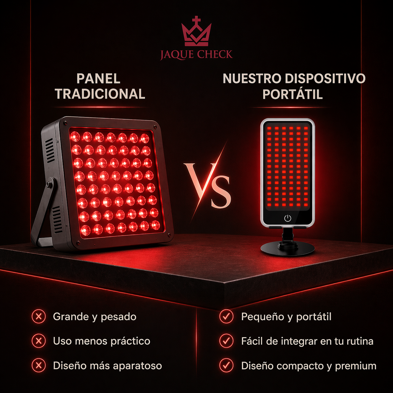 Panel de Terapia de Luz Roja e Infrarroja Portátil