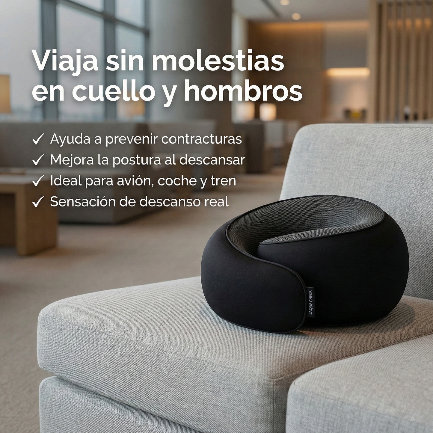 Almohada de Viaje Ergonómica | Jaque Check®