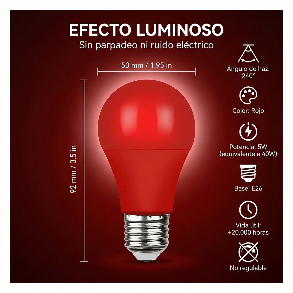 Bombilla LED Roja