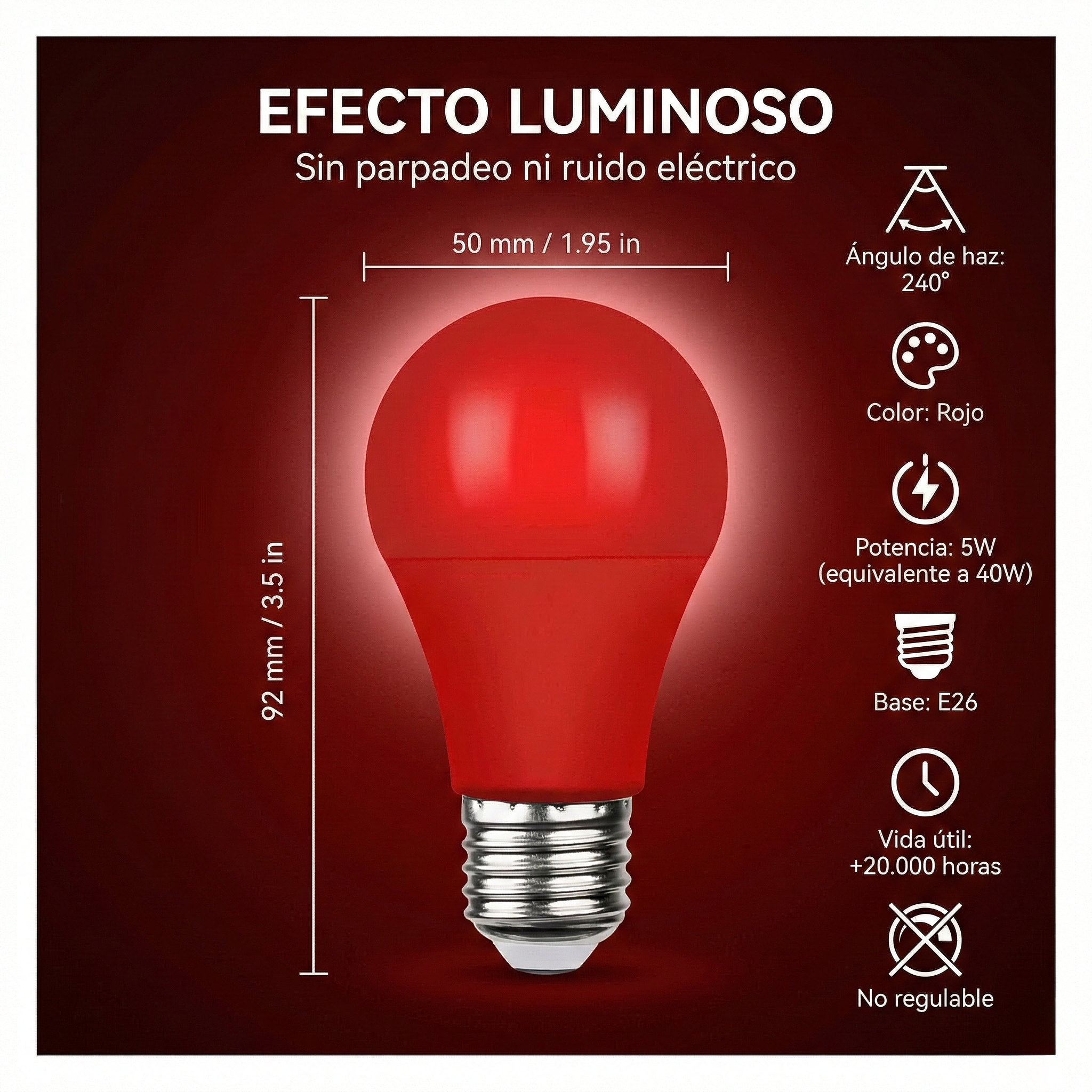 Bombilla LED Roja