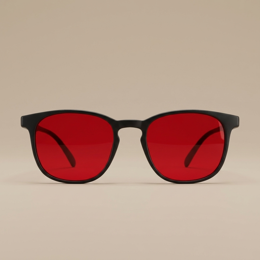 Gafas Lentes Rojas Bloqueo Luz Azul y Verde (Uso Noche) | Jaque Check®