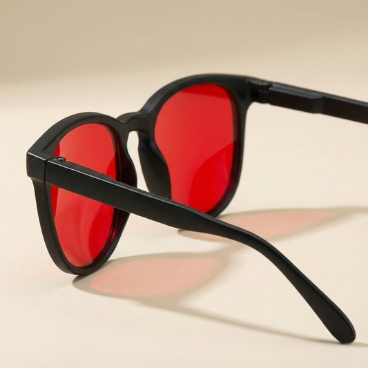 Gafas Lentes Rojas Bloqueo Luz Azul y Verde (Uso Noche) | Jaque Check®