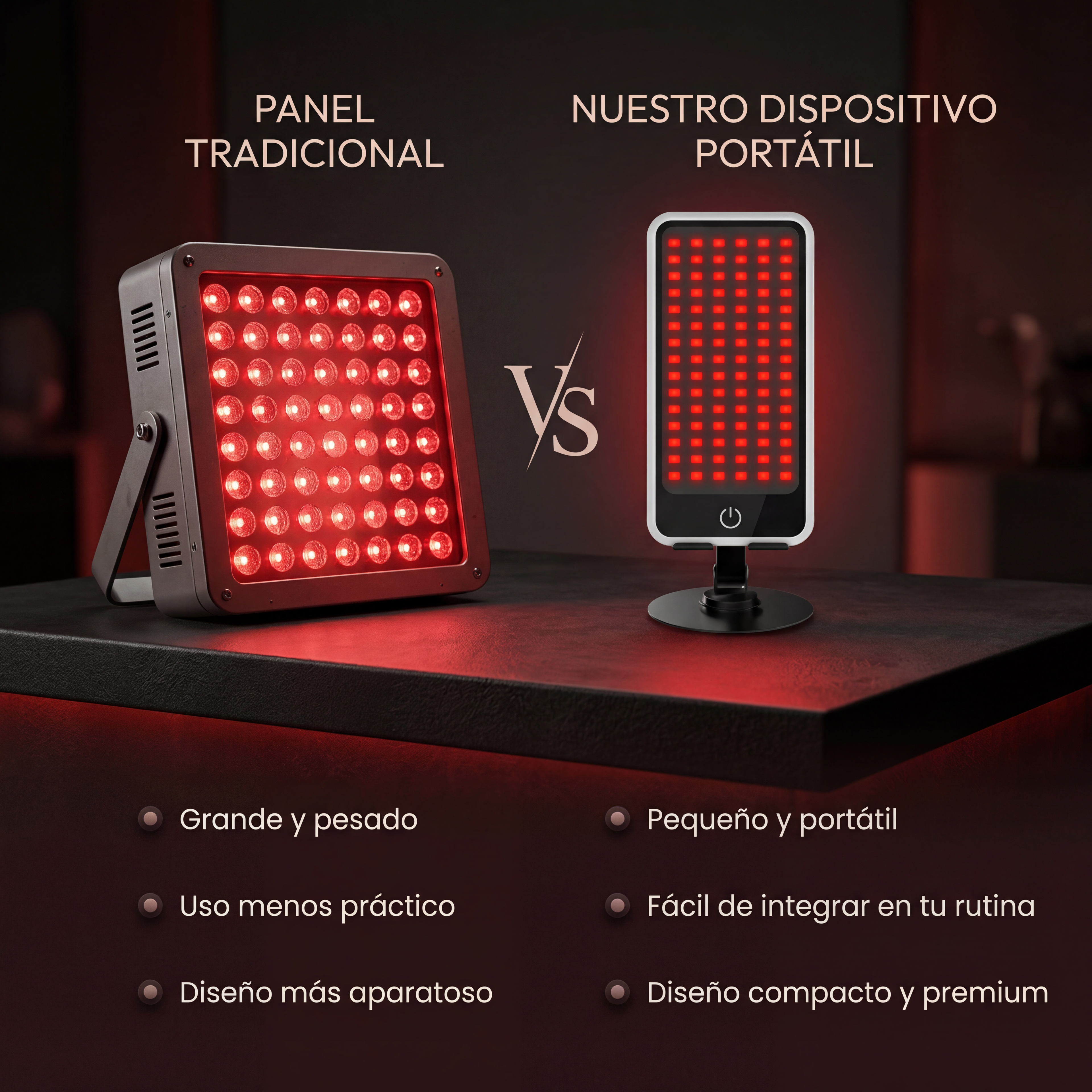 Panel de Terapia de Luz Roja e Infrarroja Portátil